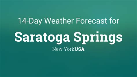 saratoga springs ny weather update.